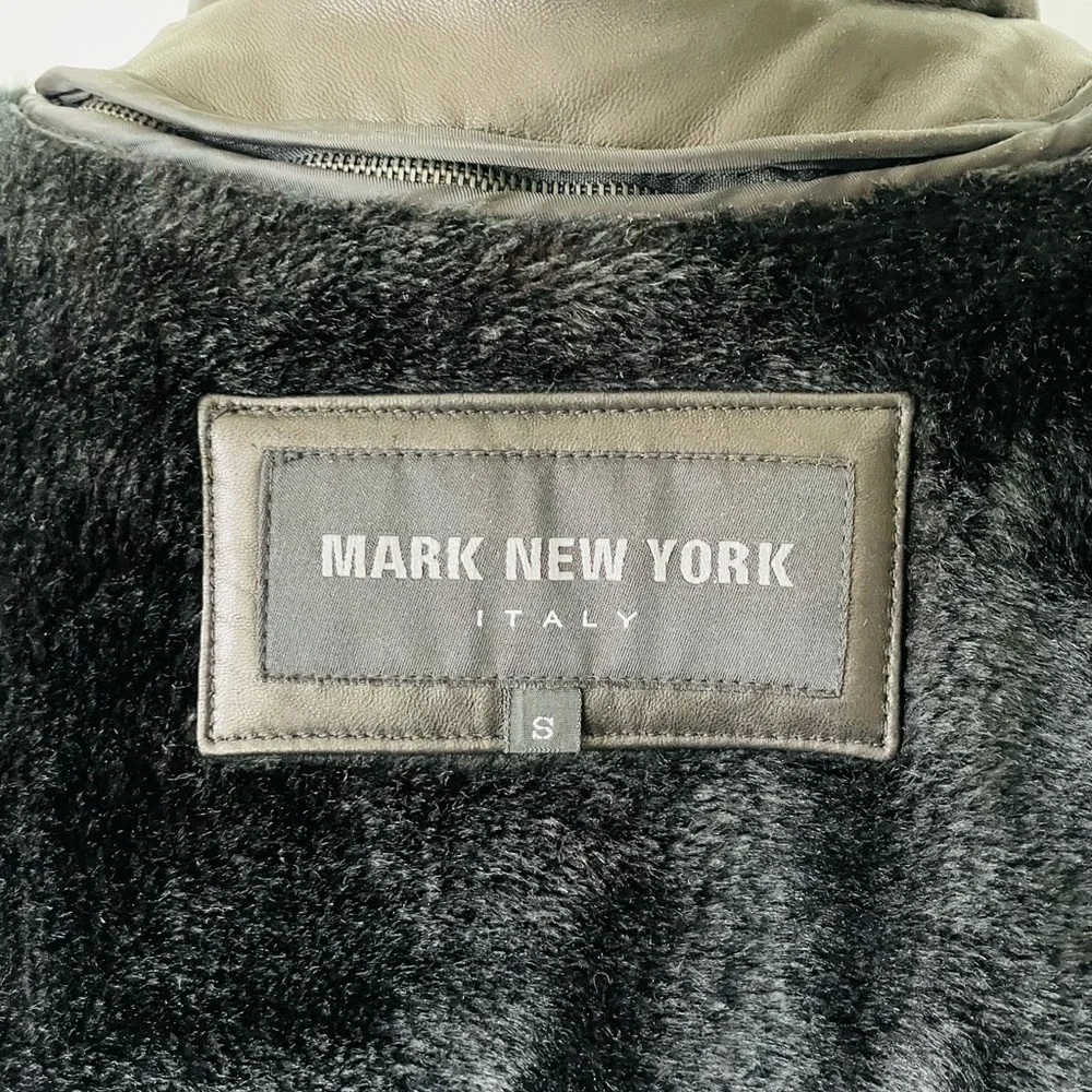 MARK NEW YORK Black Leather  Jacket Size Small